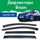 Дефлектори бічних вікон Hyundai i20 Хюндай ай20 хетчбек 5 дверей 2008-2014 вітровики - зображення 1