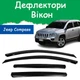 Дефлекторы боковых окон Jeep Compass Джип Компас 2013-2017 ветровики - изображение 1