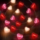 Гирлянда светодиодная Сердечки LED 2 м 20 ламп на батарейках красно-розово-белая - изображение 5