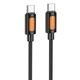 Дата кабель Borofone BX114 Structure Type-C to Type-C 60W (1m) (Black) (243676) - изображение 1