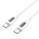 Дата кабель Borofone BX114 Structure Type-C to Type-C 60W (1m) (White) (243677) - зображення 4