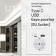 Настенная розетка Wallpad с USB и Type-C 220В Белая - изображение 2