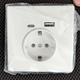 Настенная розетка Wallpad с USB и Type-C 220В Белая - изображение 7