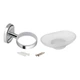 Мыльница с держателем Lidz Oreo 0201 настенная (матовое стекло) LDORE0201CRM22083 Chrome - изображение 3