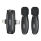 Мікрофон Петличний Бездротовий XO MKF010 Twin Type-C+IP Чорний - изображение 1
