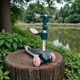 Дитячий самокат Maraton Flex Pink-Green 2 в 1 триколісний складаний толокар прогулянковий самокат для дітей регульоване сидіння PU поліуретанові колеса заднє ножне гальмо легкий та стійкий - зображення 5