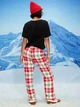 Женские Фланелевые птжамные штаны Old Navy бело/красная клетка, XS - изображение 2