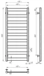 Рушникосушарка електрична Harmony П9 400х1000 Deffi фарбована сталь (Чорний, JD04, Праве підключення) ( B.HR.100.40.9.E.B.R.2 ) - зображення 3