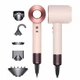 Фен для волосся SUPERSONIC Leafless Hair Dryer 1600 Вт з іонізацією, 3 режими сушіння, 5 насадок, світло-рожевий - изображение 1