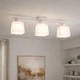 Люстра стельова MSK Electric Sakura на три плафони під лампи Е27 біла NL 16510-3 WH - зображення 4