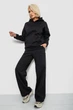 Спортивний костюм жіночий на флісі колір чорний розмір L 257R87 - зображення 3
