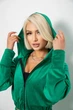 Спортивный костюм женский велюровый, цвет зеленый, M-L, 257R4125 - изображение 5