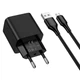 Мережевий зарядний пристрій Hoco CS81A Excellent single port charger Micro USB cable 18W Black - изображение 5