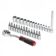 Набір головок 1/4" 4-14 мм., TORX, PH, HEX, SL, 72 зуби, 28од., Cr-V - зображення 2