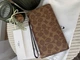 Гаманець книжка coach коричневий є відділення на телефон + подарункове пакування - изображение 2