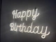 Неоновая вывеска Happy birthday 700x435 Белый - изображение 2
