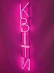 Неоновая вывеска Цветы вертикальные 1000x135 Розовый - изображение 2