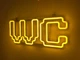 Неоновая вывеска WC 420x170 Желтый - изображение 2
