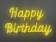 Неоновая вывеска Happy birthday 510x310 Лимон-желтый - изображение 5