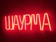Неоновая вывеска Шаурма 420x130 Красный - изображение 2