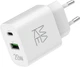 Зарядное устройство сетевое Make 20W Type-C PD3.0 + USB QC4.0 White (MCW-2021WH) - изображение 1