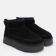 Женские угги низкие замшевые с мехом Allshoes 187445 40 25.5 см Черные (ROZ6501018391) - изображение 3