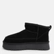 Женские угги низкие замшевые с мехом Allshoes 187445 40 25.5 см Черные (ROZ6501018391) - изображение 4