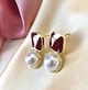 Сережки жіночі з підвісками 3х1.5 см jewelry Бордові - зображення 5