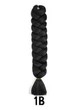 Канекалон Ultra BRAID-X-pression premium 1BXP довгий однотонний чорно-сірий термостійкий метровий довжина 100см Вага 165грам - зображення 1