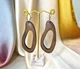 Серьги женские Длинные деревянные подвески jewelry Коричневый - изображение 1