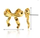 Жіночі сережки Бантики jewelry Золотисті - зображення 5