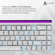 Дротова механічна клавіатура Ajazz NK68 Red switches Side Contour White (NK68-R-S-W) - изображение 12
