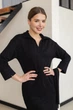 Стильна тепла в"язана сукня 263-1 3XL чорна - зображення 4