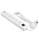 Мережевий фільтр-подовжувач 2E SP-515-M3USB-WH 3м, 5xТипF, 16A, 1xUSB-A,1xUSB-C - зображення 4