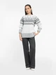 Светр жіночий Arber з додаванням вовни Crew-neck WD WTR-226 L сірий, білий (W10.43.01.535) - зображення 1