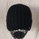 Шапка мужская Talan теплая с подворотом зима подкладка флис черная one size (1649B) - изображение 2