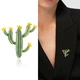 Брошь женская BROCHE бижутерия Растения Кактус зелёная BRBF113560 - изображение 2