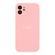 Чохол Silicone Case Full Size with Frame для iPhone 12 06.Light Pink - изображение 1