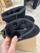 Угги женские черные зимние замшевые без шнуровки на низкой подошве 37 (2246) - изображение 5