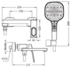 Змішувач для ванни Koer KB-41031-05 з коротким виливом (KR5437) - изображение 7