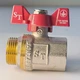 Кран кульовий для води SANTAN 607, 3/4 " зовнішній-внутрішній, червоний метелик - изображение 2