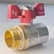 Кран кульовий для води SANTAN 607, 3/4 " зовнішній-внутрішній, червоний метелик - изображение 3