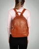 Рюкзак шкіряний коричневий 27×32×14 см PD-420024 - зображення 8