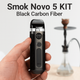 Pod система багаторазова електронна сигарета Smok Novo 5 KIT Black Carbon Fiber під систем на 900мАч багаторазова зі змінним картриджем 2мл чорна - зображення 8