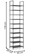 Stojak na buty SPRINGOS HA7550 10 poziomów 178 cm Czarny (5908455307000) - obraz 7