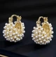 Жіночі сережки "Човен" 2.3 см jewelry Білі - зображення 2