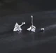 Лабрет с треугольным камнем для пирсинга Asteel L030345 медицинская сталь - изображение 1