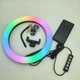 Кольцевая цветная RGB лампа для профессионального освещения со штативом в комплекте 210 см SOFT LIGHT RING 8 цветов 33 см - изображение 4