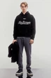 Худі вільного крою H&M Loose Fit чорний 1261663001 M - изображение 3