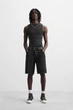 Шорти Zara Straight Fit вугільний чорний 8062/480/822 36 - изображение 1